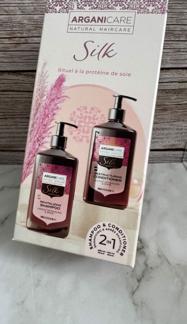coffret duo proteine de soie, shampooing et soin
