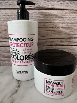 Rituel cheveux colorés, shampooing et masque