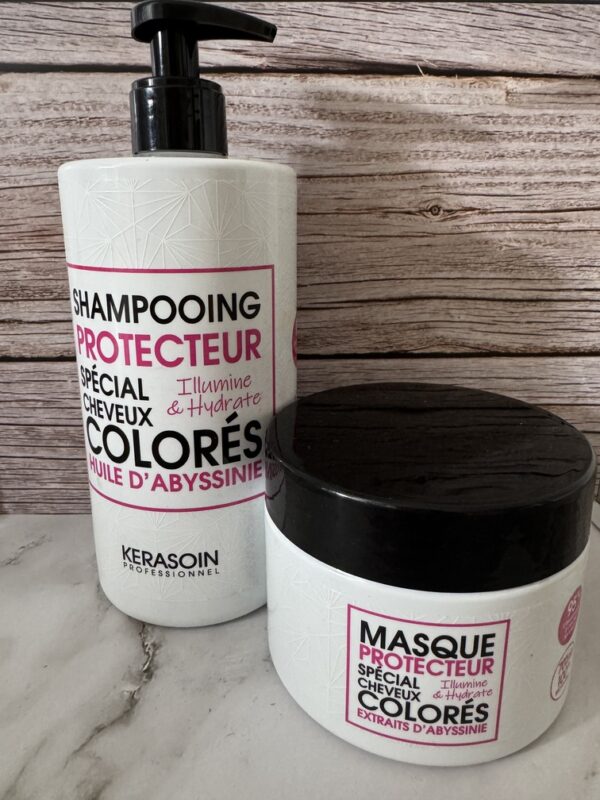 Rituel cheveux colorés, shampooing et masque
