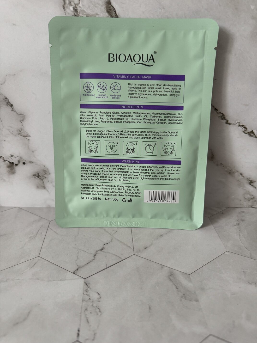 Masque visage à la Vitamine C. 30g – Bioaqua – Image 2