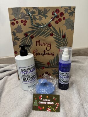 Coffret cheveux blonds spécial noël