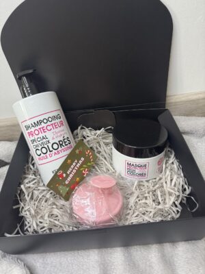 coffret cheveux colorés spéciale noel shampooing et masque