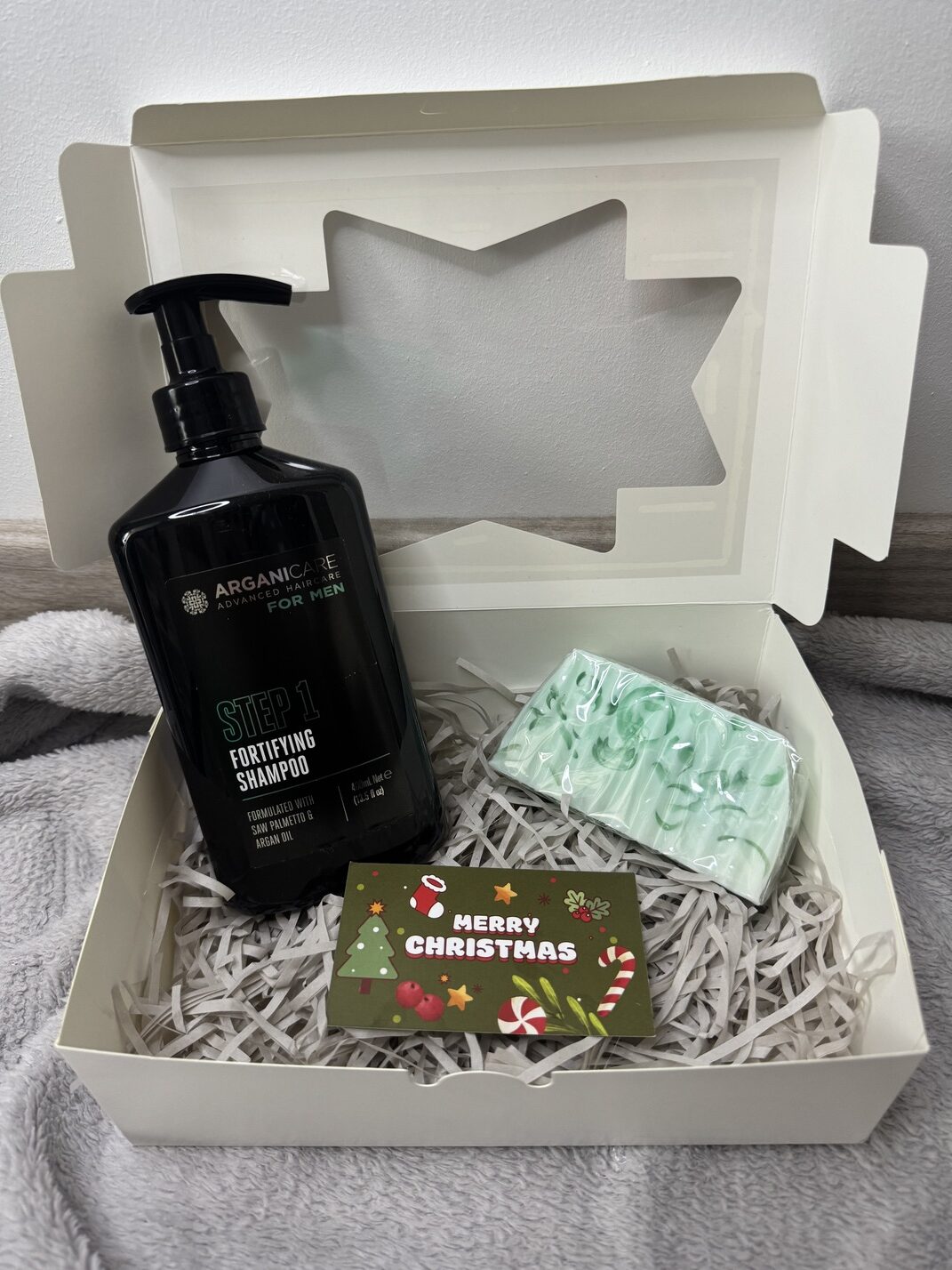 coffret homme spécial noël shampooing et savon