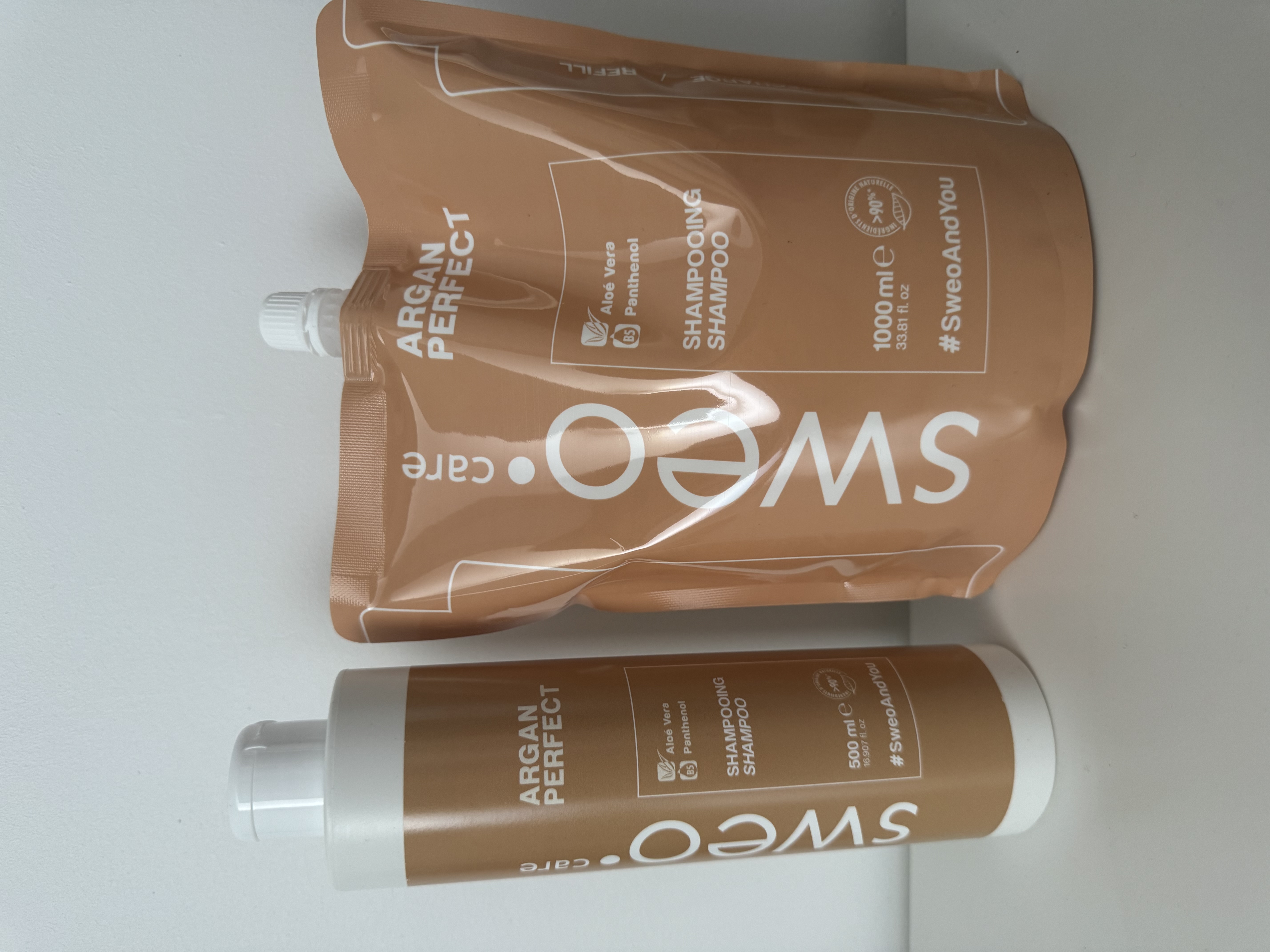 duo shampooing 500 ml + recharge 1L